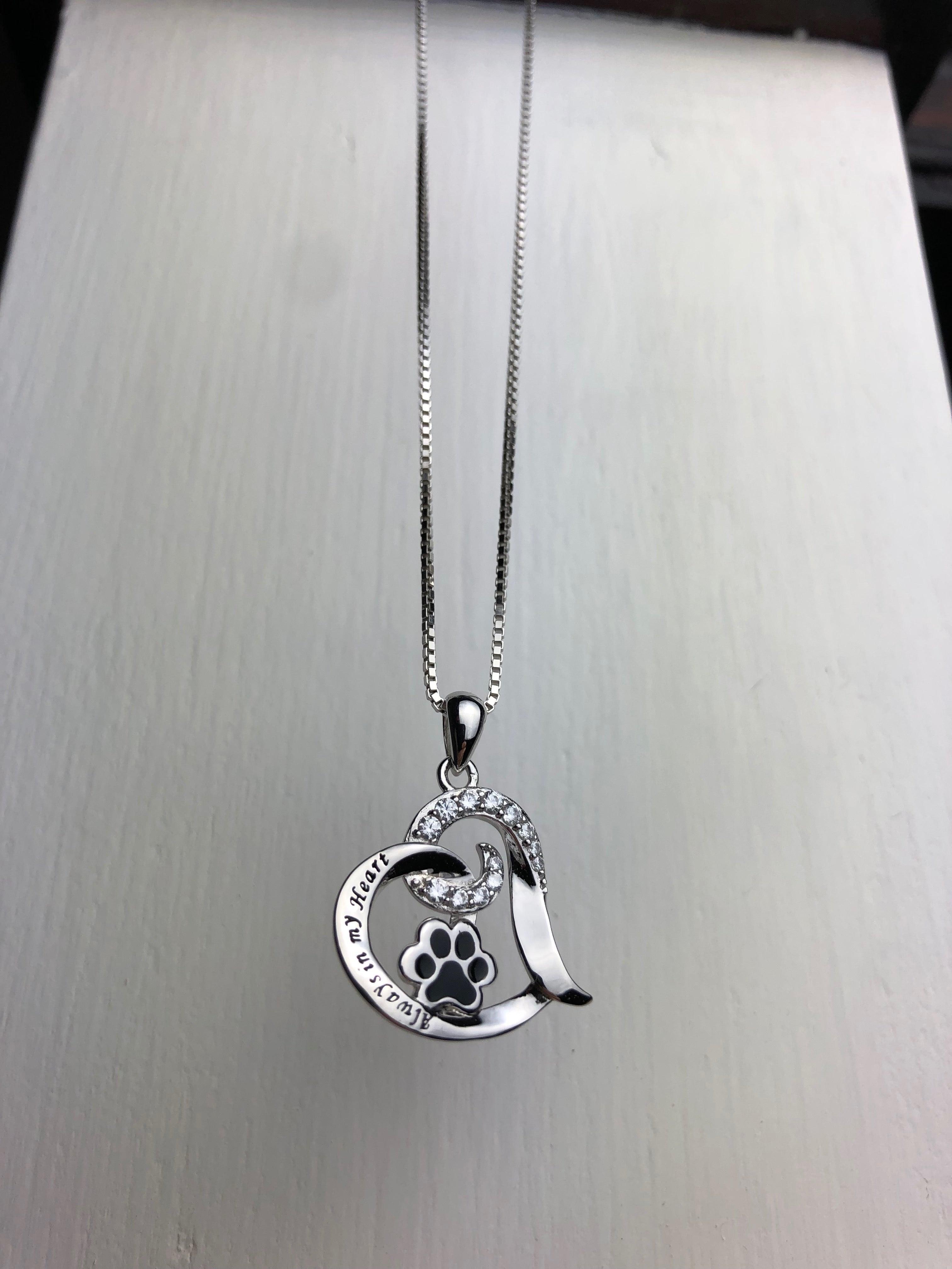 Elegant Stainless Steel Dog Memorial Necklace