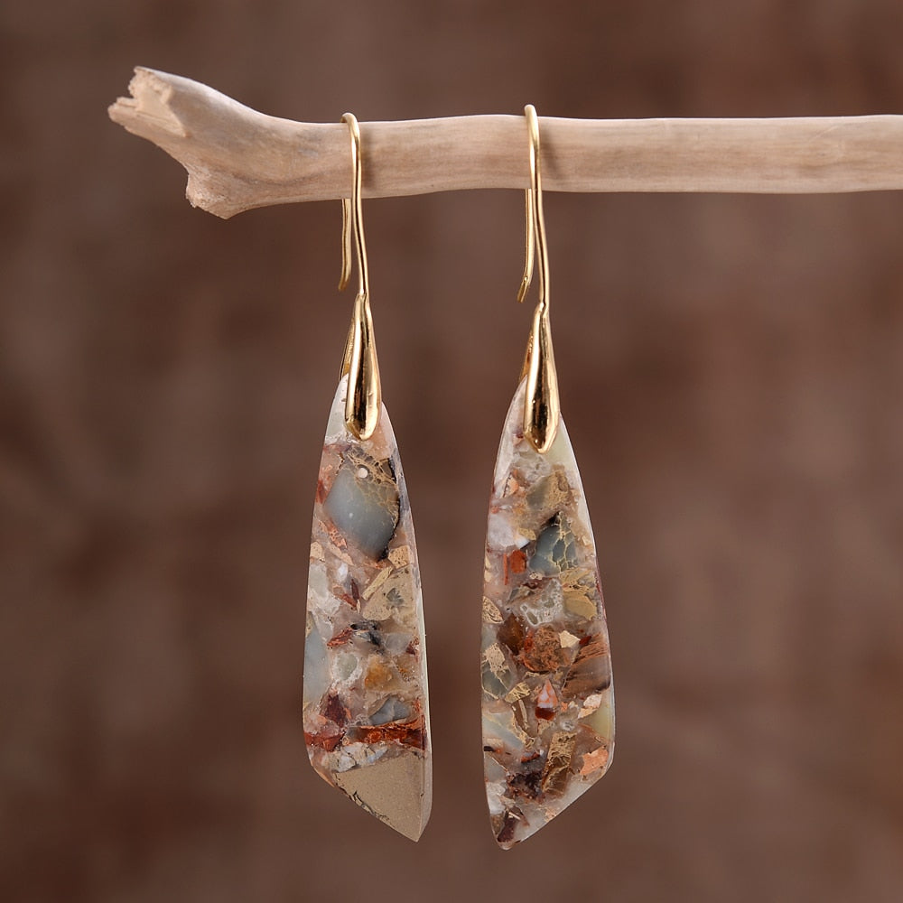 Hemelse Jasper Haak Earrings