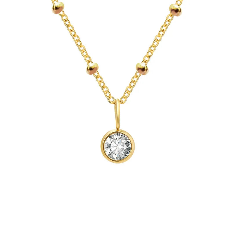 Delicate Birthstone Beaded Necklace
