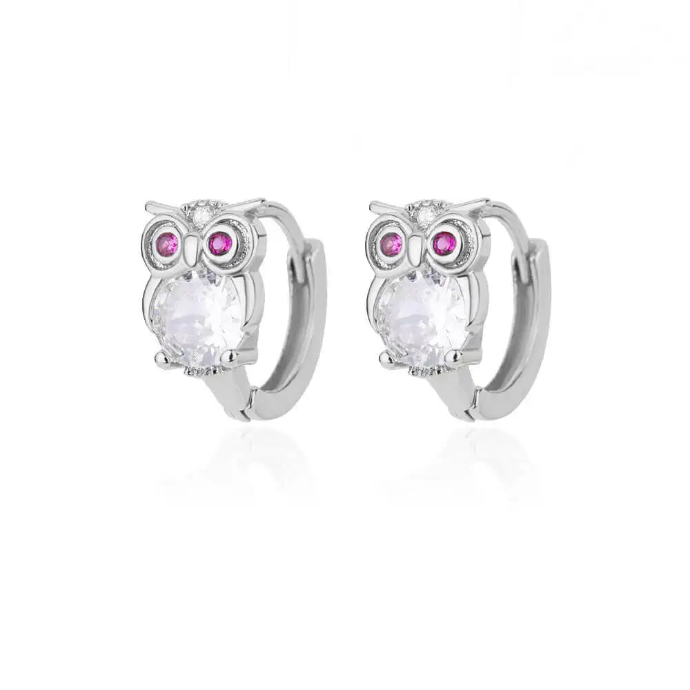 Crystal Dieren Hoop Earrings