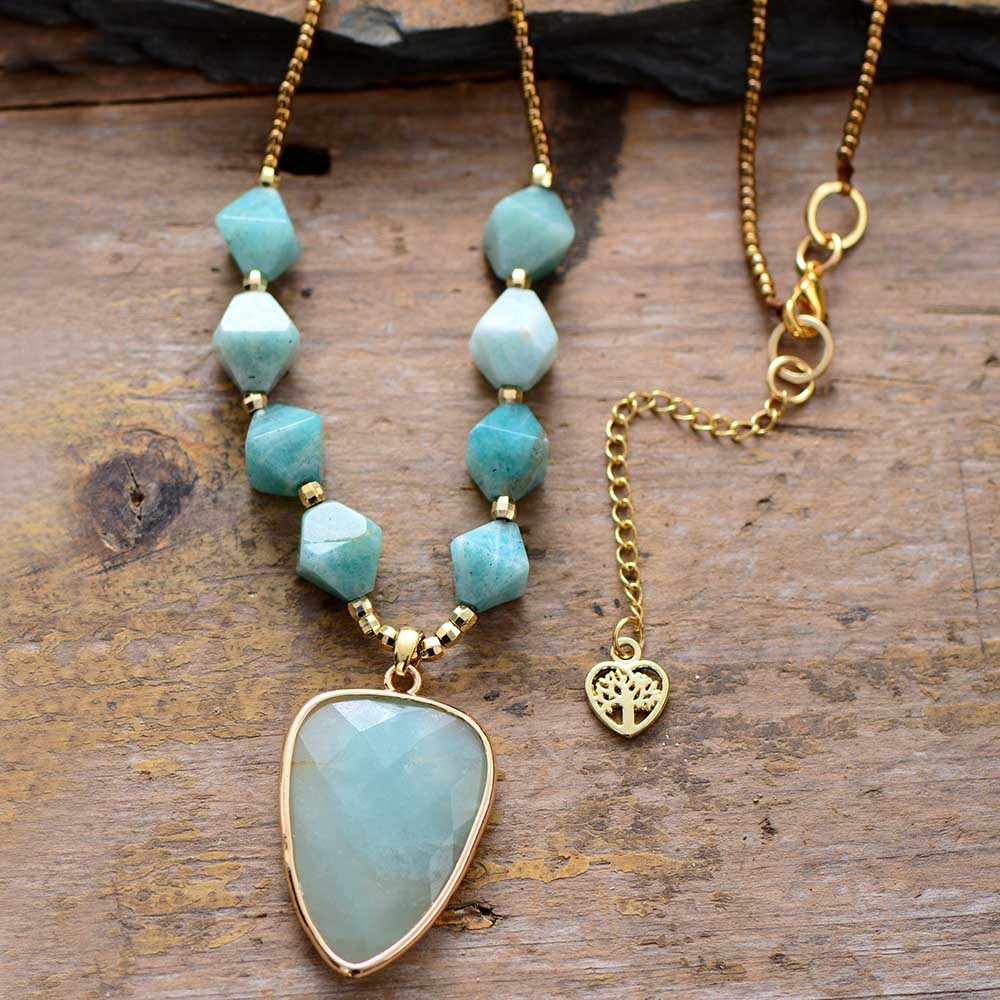 Amazonite Pendant Necklace