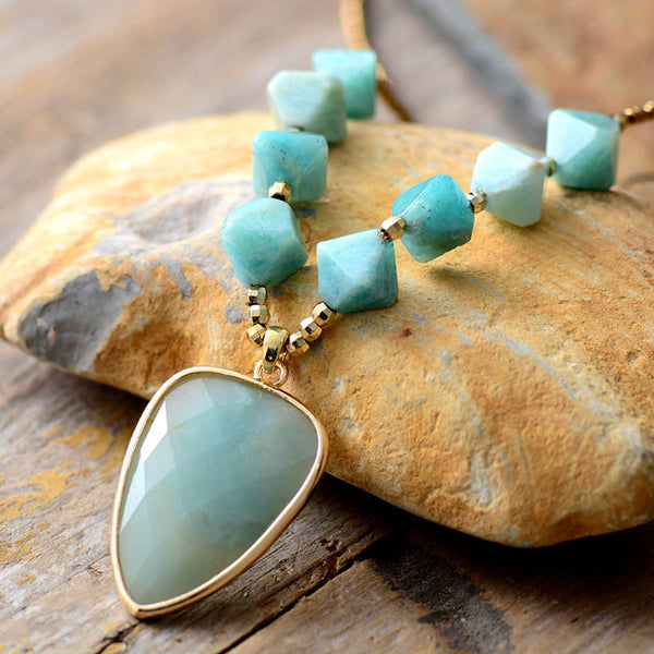 Amazonite Pendant Necklace
