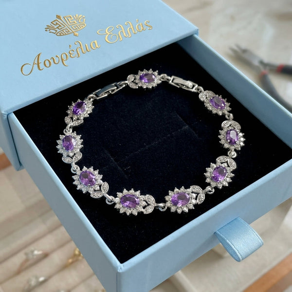 Rainbow White Gold Bracelet