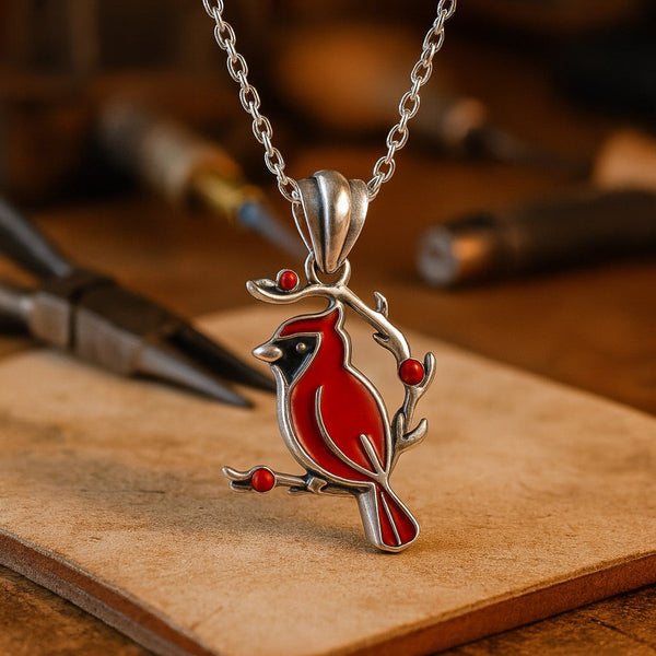 Red Cardinal Memorial Pendant