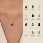 Crystal Drop Birthstone Necklace