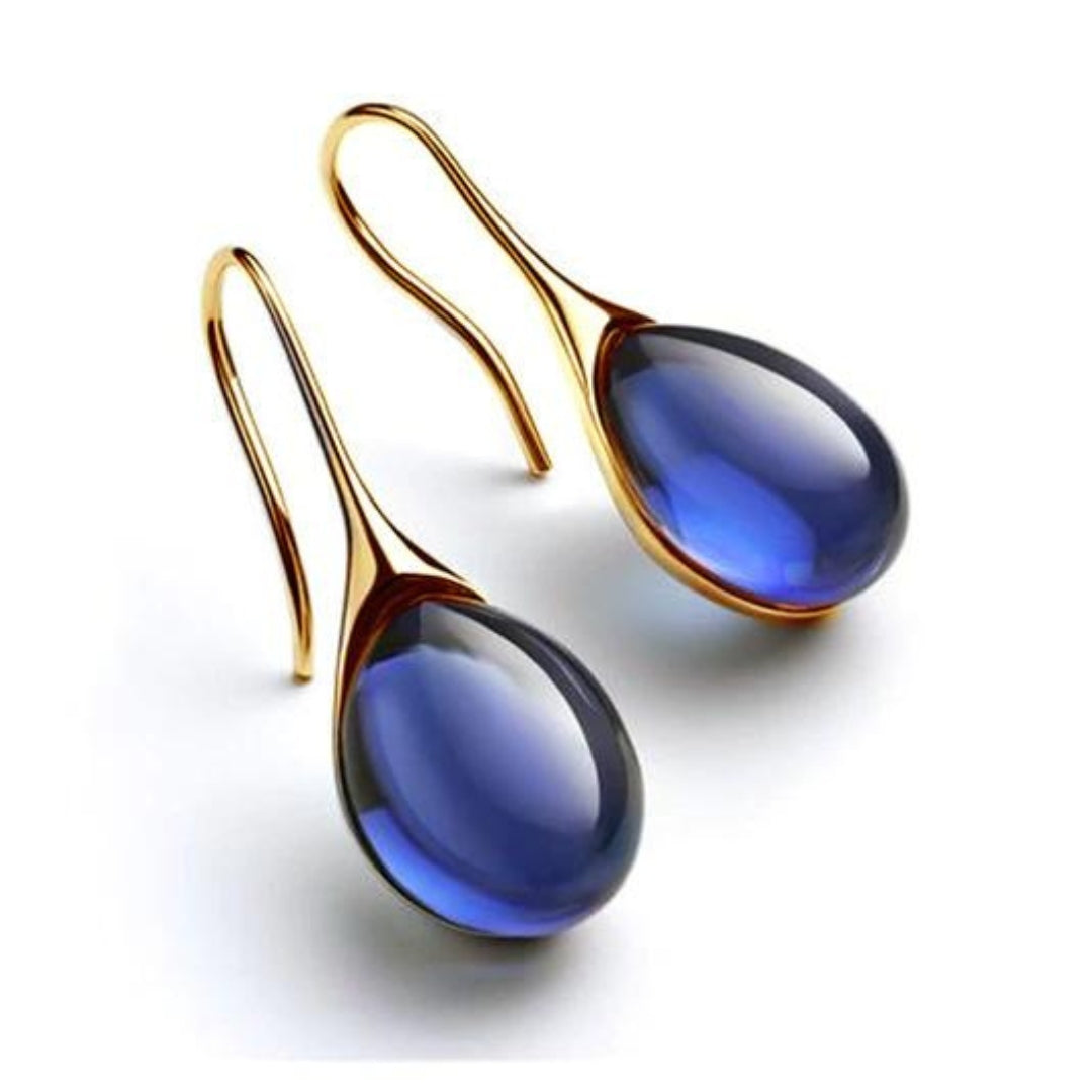 Crystal Drop Earrings in Gold & Silver