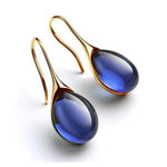 Crystal Drop Earrings in Gold & Silver