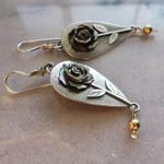 Silver Boho Roses Earrings