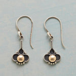 Boho Clover Earrings with Pearl in Gold