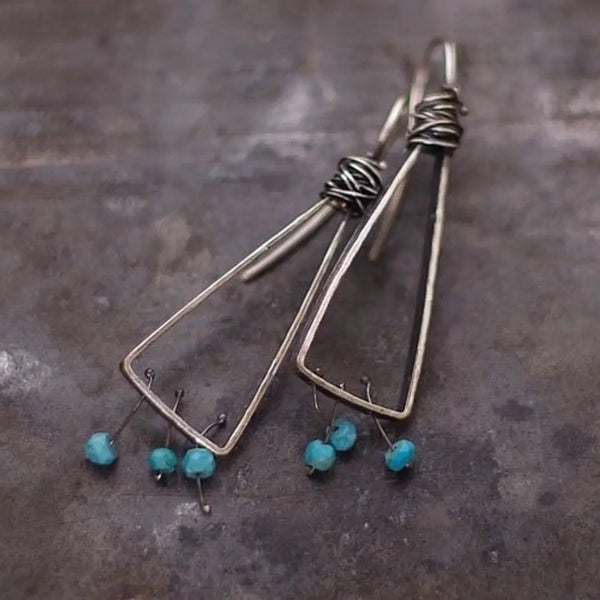 Vintage Turquoise Beaded Earrings
