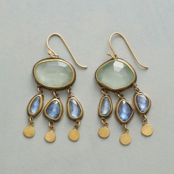 Vintage Colourful Rainbow Stones Earrings