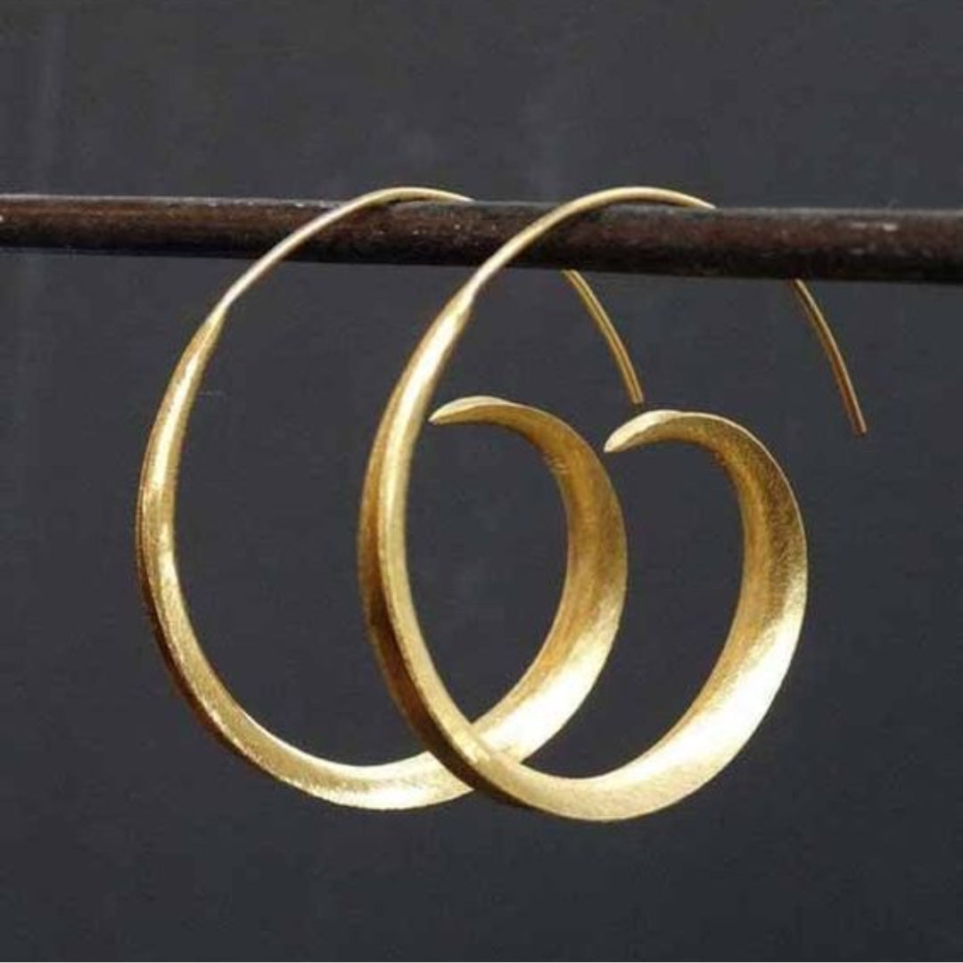 Vintage Gold Spiral Earrings