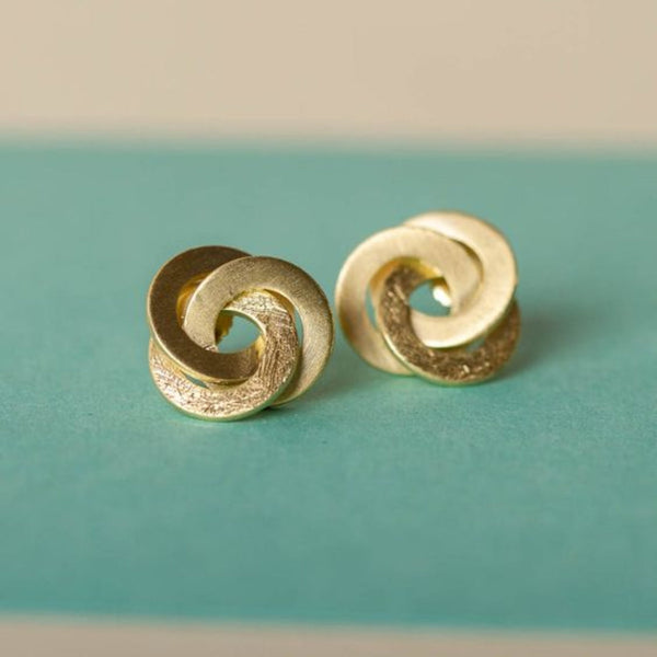 Vintage Gold Braided Earrings