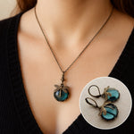 Vintage Dragonfly Necklace with Bonus Earrings