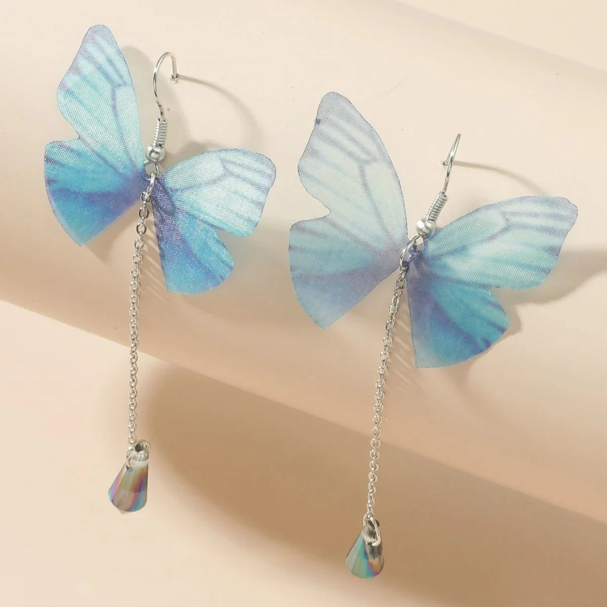 Blue Butterfly Crystal Tasje Earrings