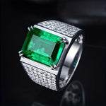 Elsa Emerald and Diamond Ring