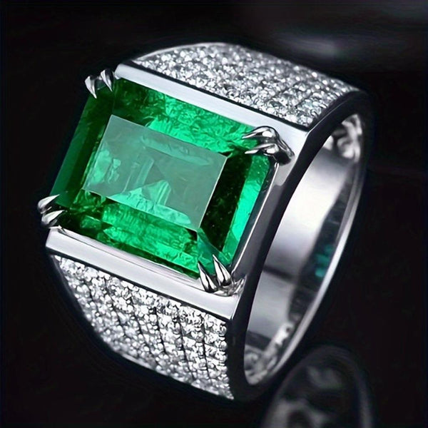 Elsa Emerald and Diamond Ring