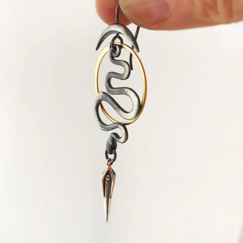 Onregelmatige Geometric Spiral Earrings Serpentine