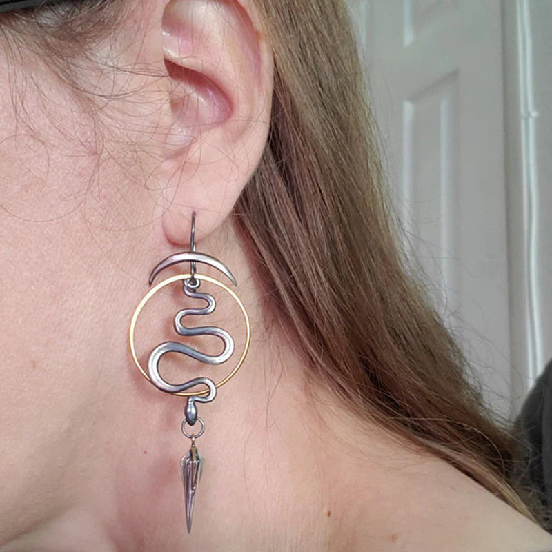 Onregelmatige Geometric Spiral Earrings Serpentine