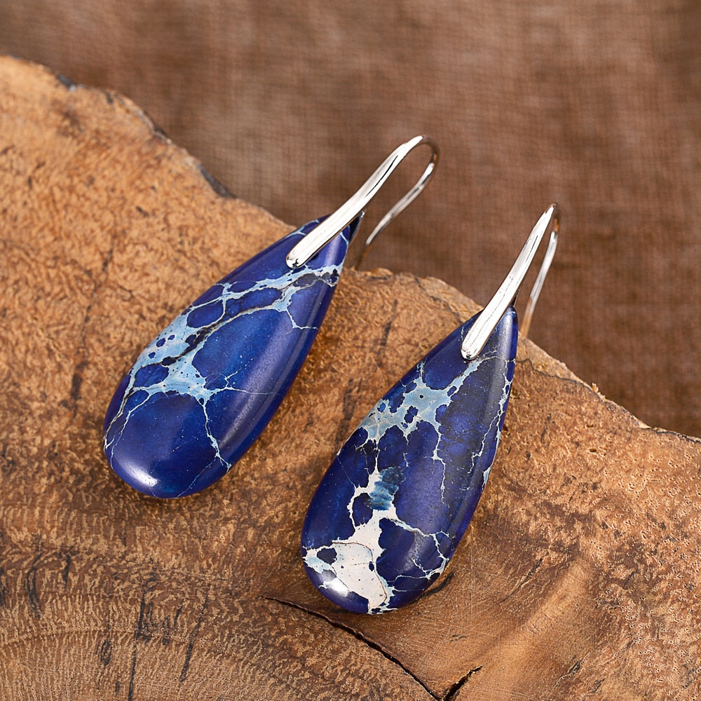 Blue Imperiale Jasper Earrings