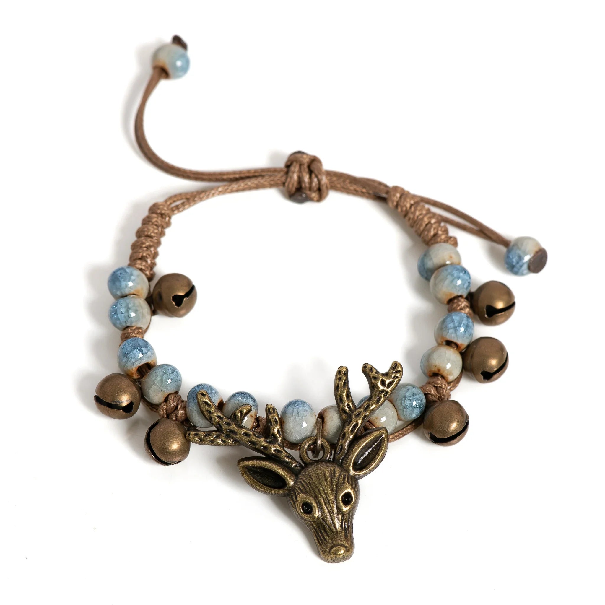 Handmade Ceramic Fawn Charm Bracelet