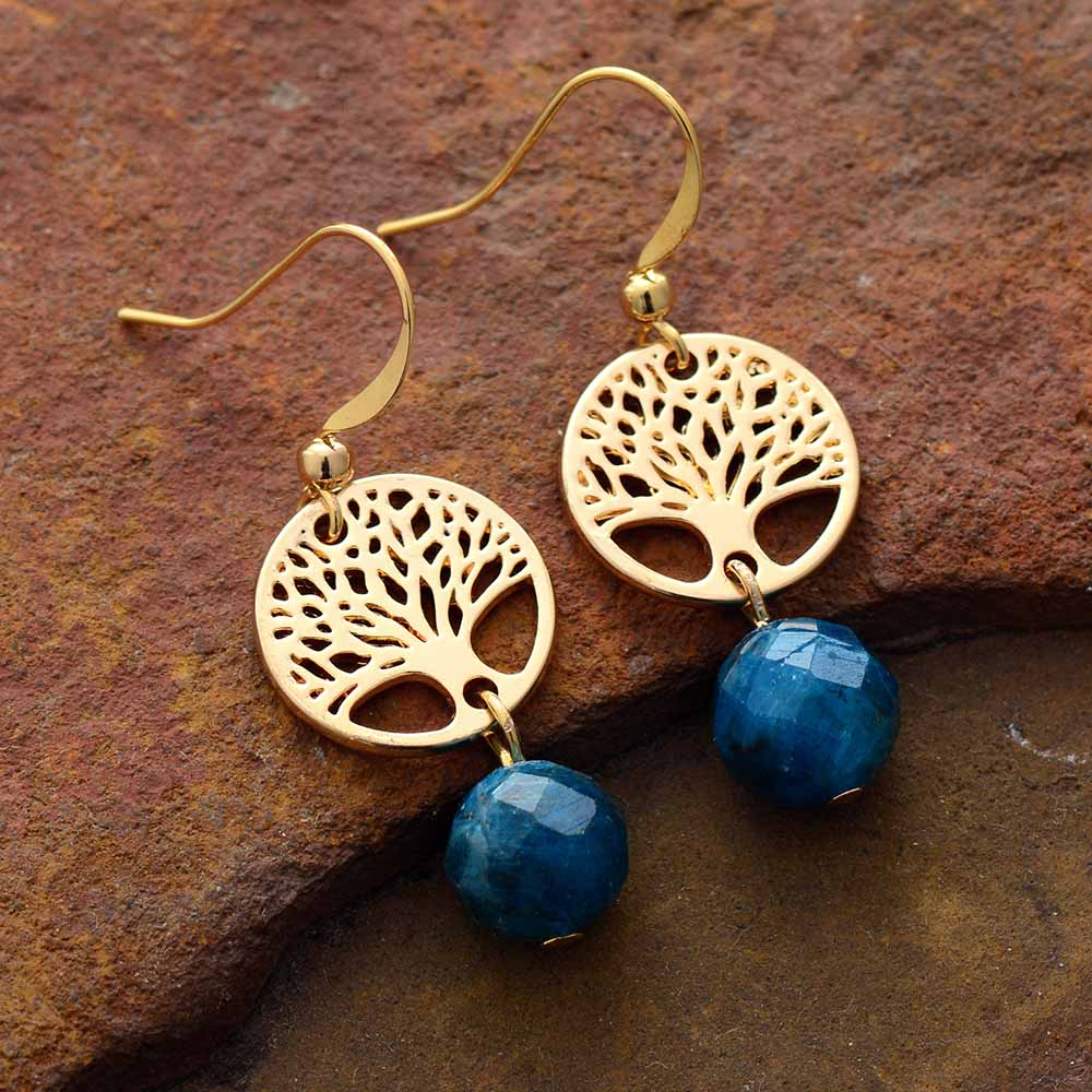 Lapis Lazuli Tree of Life Earrings