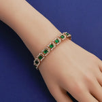 Elisa Esmeralda Gold Bracelet