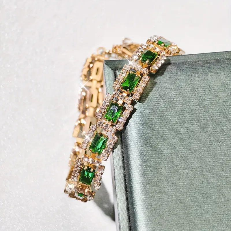 Elisa Esmeralda Gold Bracelet