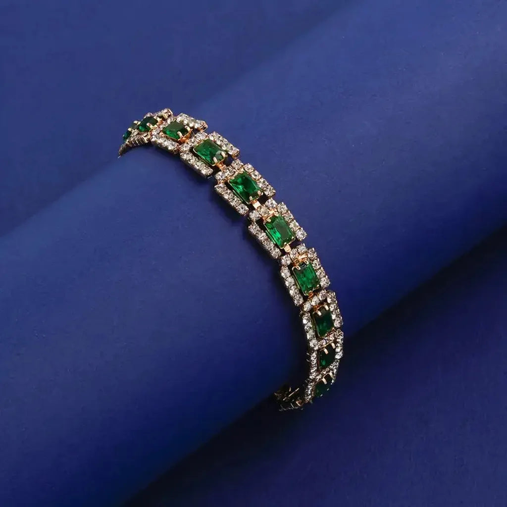 Elisa Esmeralda Gold Bracelet