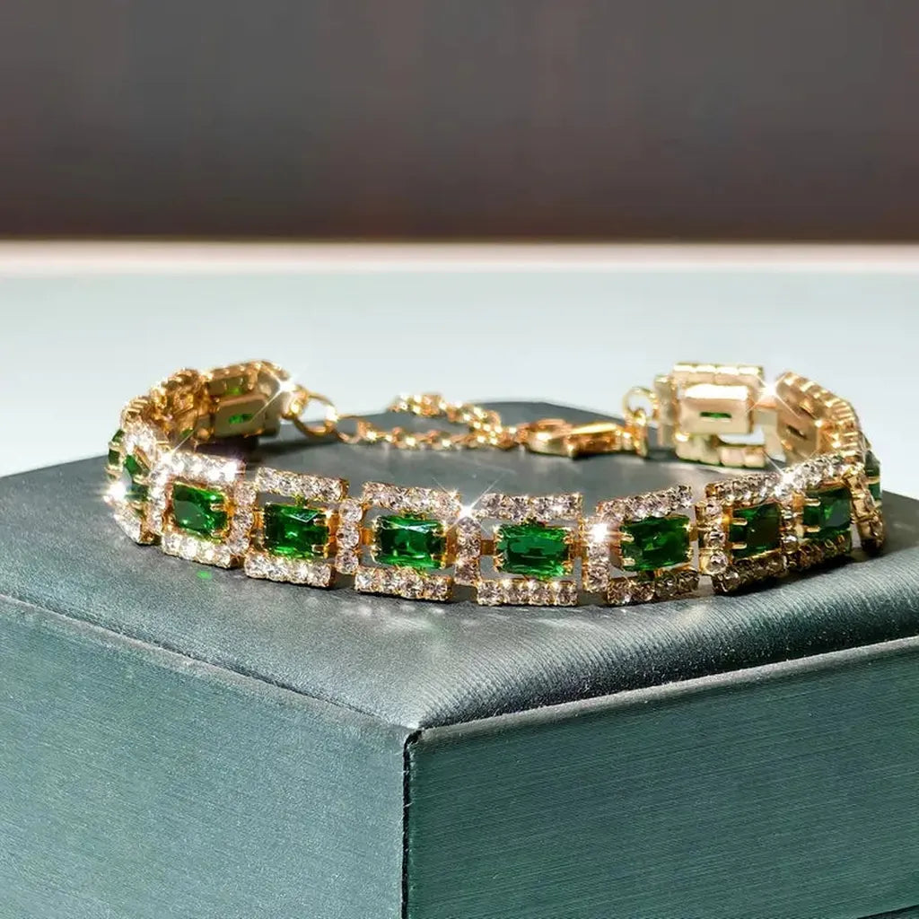 Elisa Esmeralda Gold Bracelet