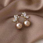 Exotic Daisy & Golden Crystal Earrings