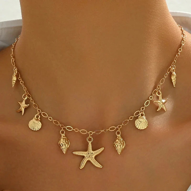 Ocean Dreams Starfish & Shell Necklace