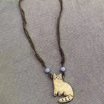 Vintage Cat & Star Pendant Necklace