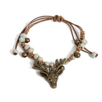 Handmade Ceramic Fawn Charm Bracelet