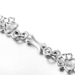 Beperkte Editie Pure Silver Hondenpoot & Bot Charms Bracelet