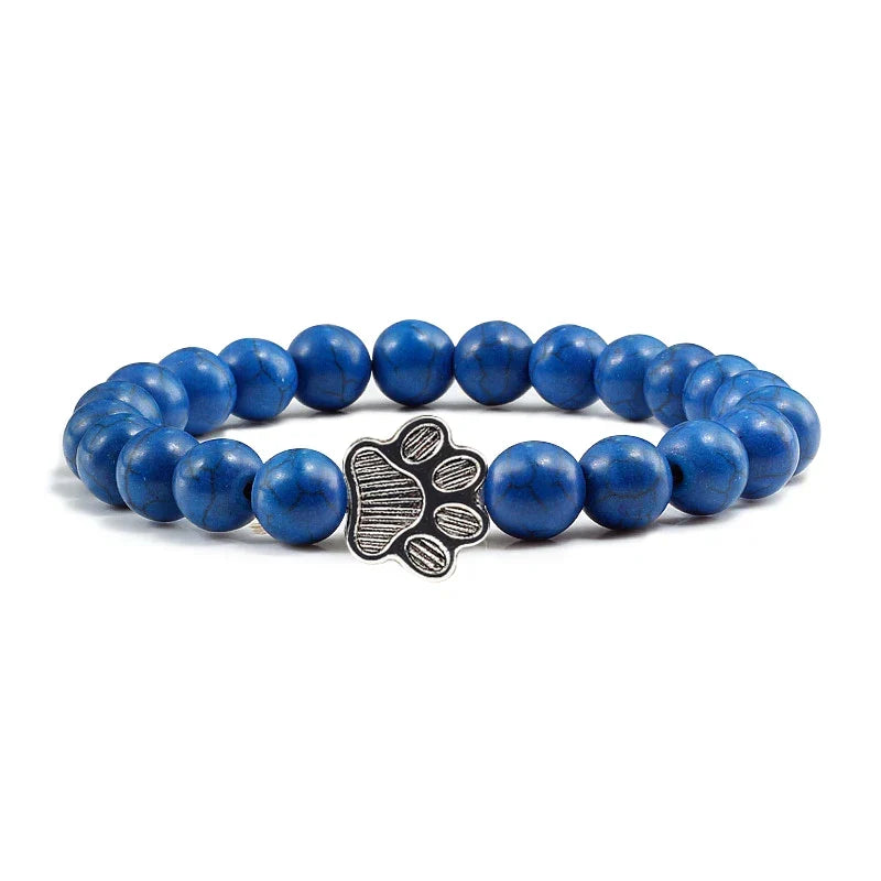 Beaded Paw Bracelet — Natural Stone Design