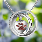 “Forever in My Heart” Stainless Steel Paw Urn Pendant
