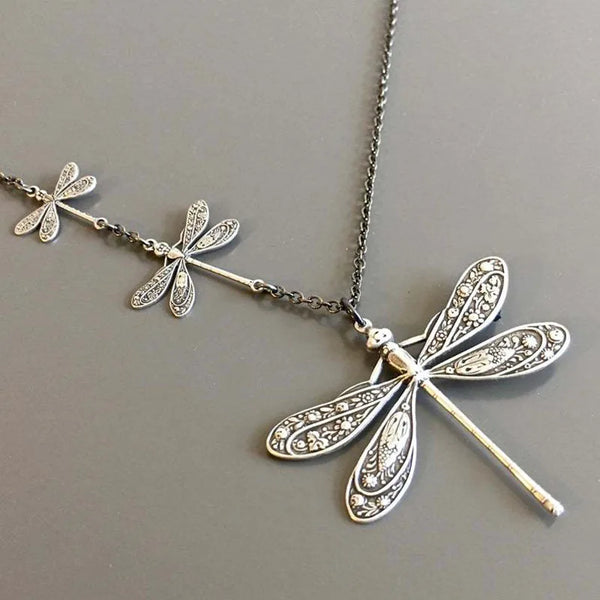 Vintage Dragonfly Necklace — Symbol of Change, Light & Freedom