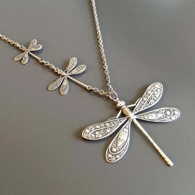 Vintage Dragonfly Necklace — Symbol of Change, Light & Freedom