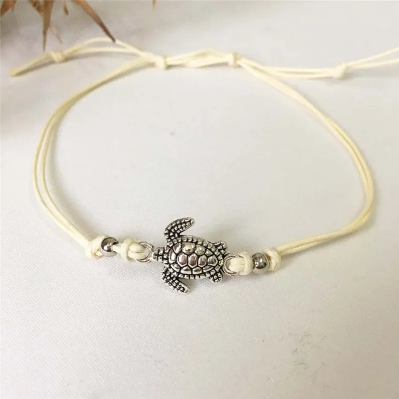 Sea Turtle Leather Anklet