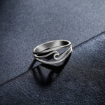 Ocean Wave Ring in Gold