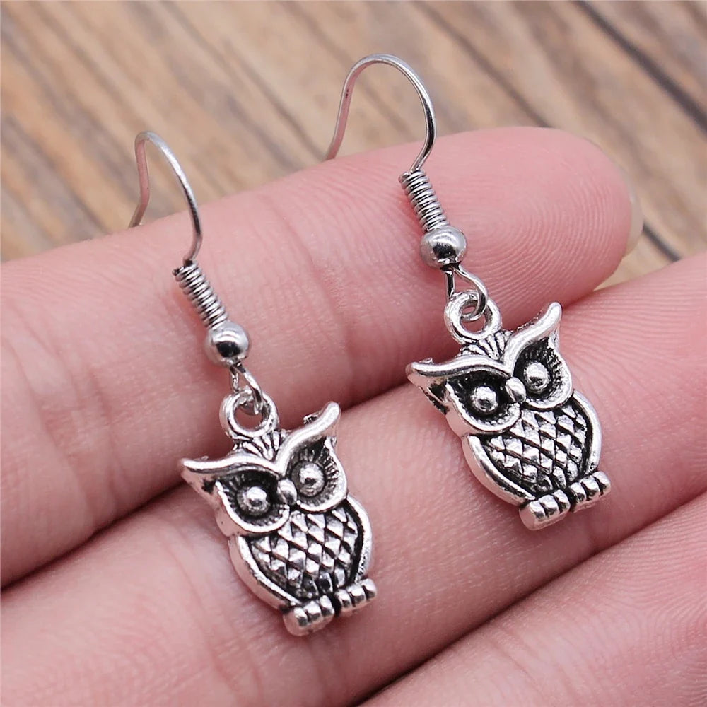 Vintage Owl Bohemian Drop Earrings