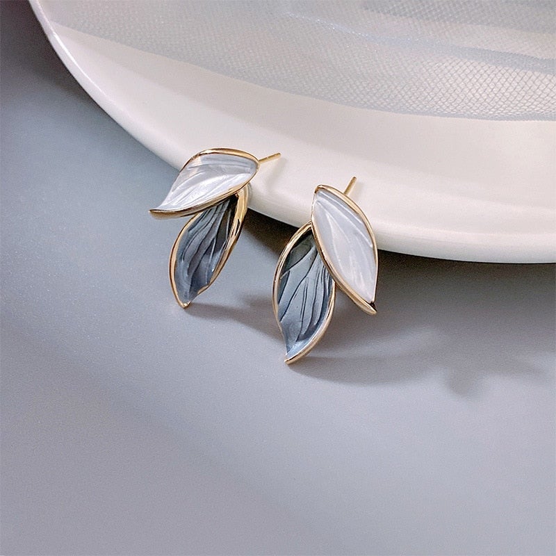Luxury Hand-Painted Enamel Lucky Wings Earrings