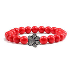 Beaded Paw Bracelet — Natural Stone Design