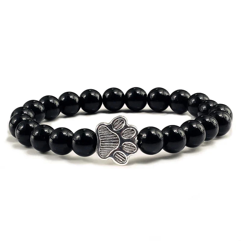 Beaded Paw Bracelet — Natural Stone Design