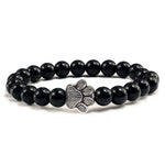 Beaded Paw Bracelet – Natural Stone Design