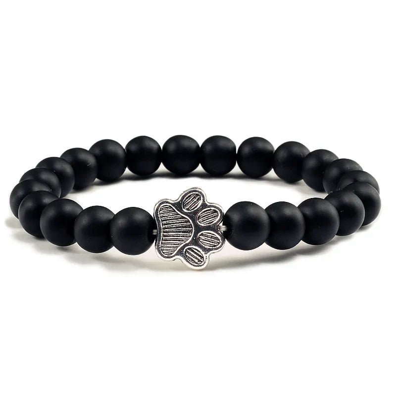 Beaded Paw Bracelet — Natural Stone Design