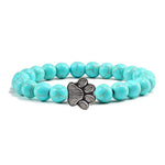 Beaded Paw Bracelet — Natural Stone Design