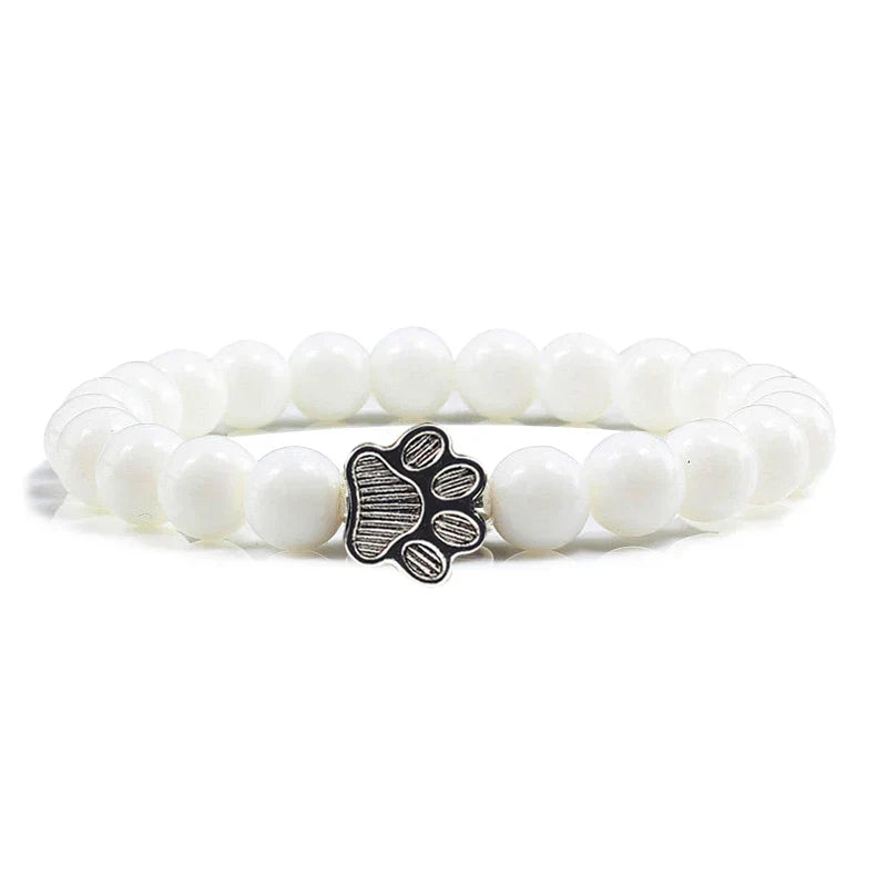 Beaded Paw Bracelet — Natural Stone Design