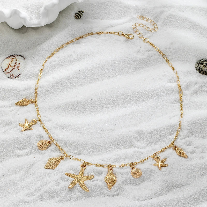 Ocean Dreams Starfish & Shell Necklace